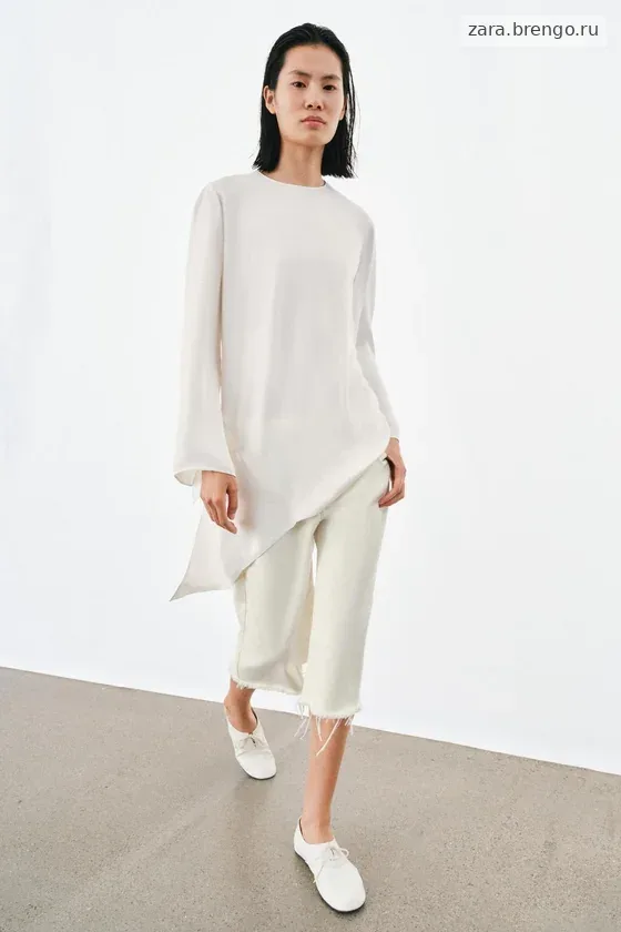 АСИММЕТРИЧНЫЙ АТЛАСНЫЙ ТОП коллекция Zara «ZW»
