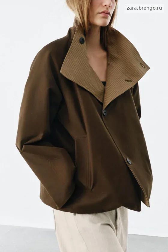 ДВУСТОРОННЯЯ КУРТКА В КЛЕТКУ — коллекция Zara «ZW»