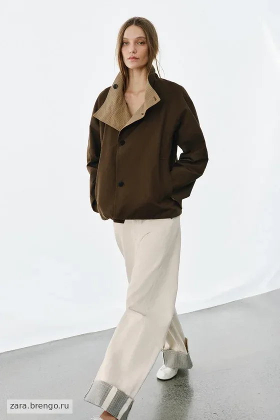 ДВУСТОРОННЯЯ КУРТКА В КЛЕТКУ — коллекция Zara «ZW»