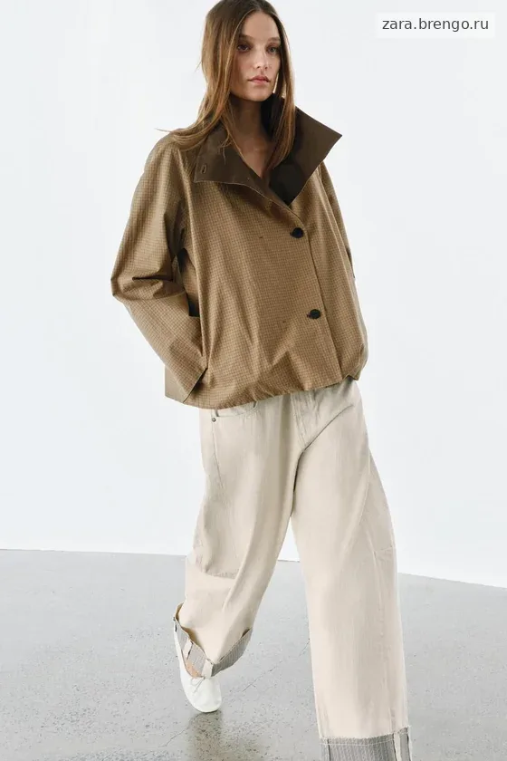 ДВУСТОРОННЯЯ КУРТКА В КЛЕТКУ — коллекция Zara «ZW»