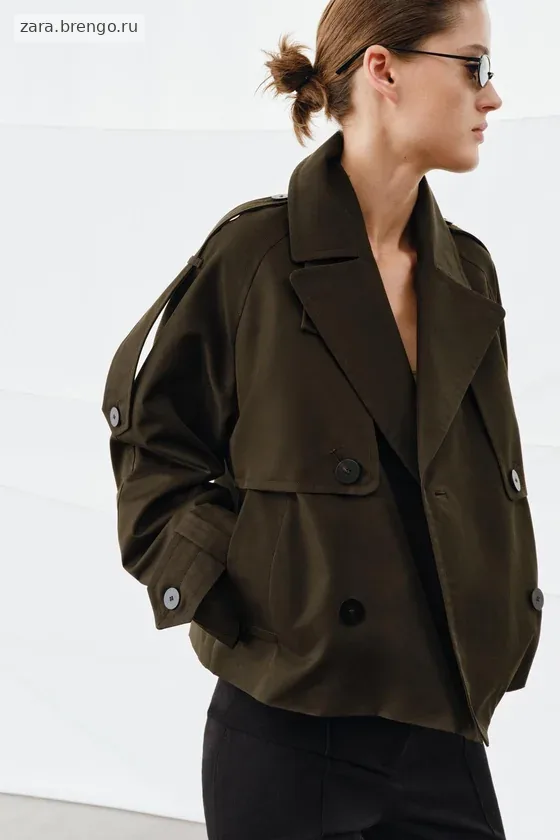 УКОРОЧЕННЫЙ ТРЕНЧ WATER-REPELLENT — коллекция Zara «ZW»