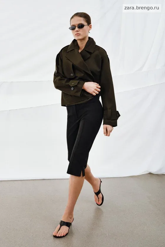 УКОРОЧЕННЫЙ ТРЕНЧ WATER-REPELLENT — коллекция Zara «ZW»