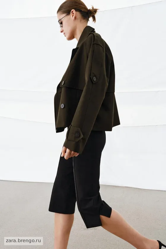 УКОРОЧЕННЫЙ ТРЕНЧ WATER-REPELLENT — коллекция Zara «ZW»