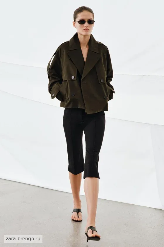 УКОРОЧЕННЫЙ ТРЕНЧ WATER-REPELLENT — коллекция Zara «ZW»