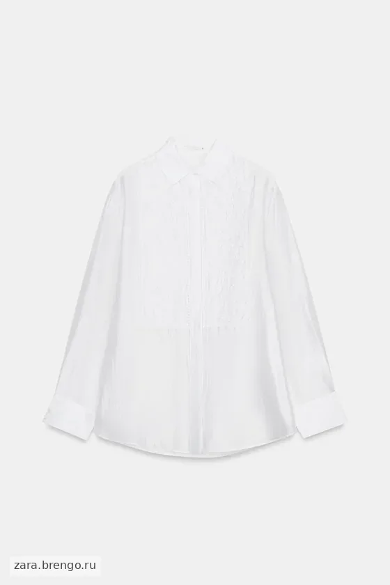 СТРУЯЩАЯСЯ РУБАШКА С ВЫШИВКОЙ — коллекция Zara «ZW»