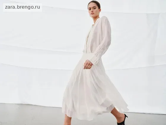 КОМБИНИРОВАННАЯ СТРУЯЩАЯСЯ ЮБКА — коллекция Zara «ZW»