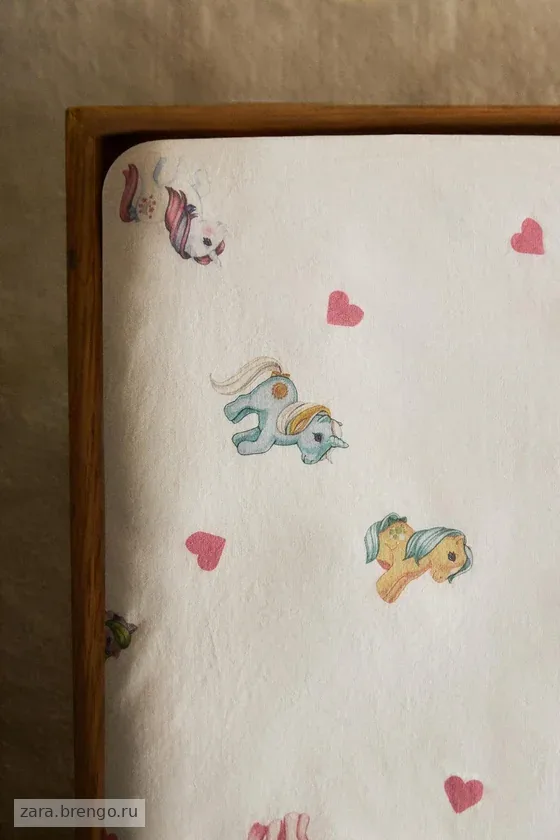 Детский простынный комплект kids my little pony© с принтом сердец