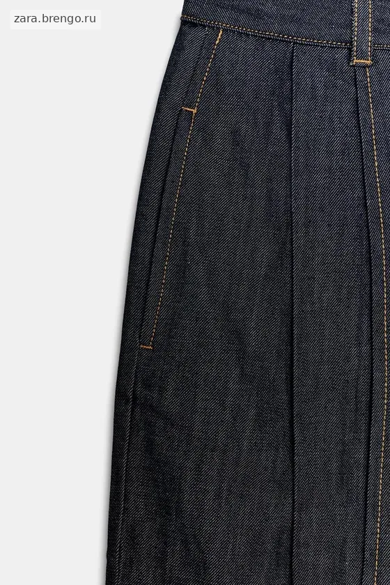 ДЖИНСЫ коллекция Zara «ZW» баллон С ВЫСОКОЙ ПОСАДКОЙ И ЗАЩИПАМИ