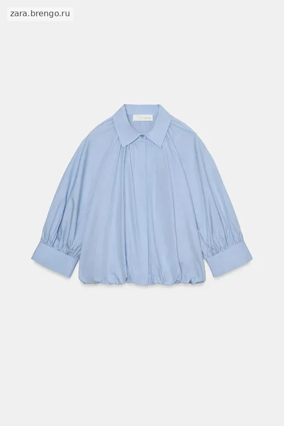 РУБАШКА С ОБЪЕМНЫМИ РУКАВАМИ коллекция Zara «ZW»