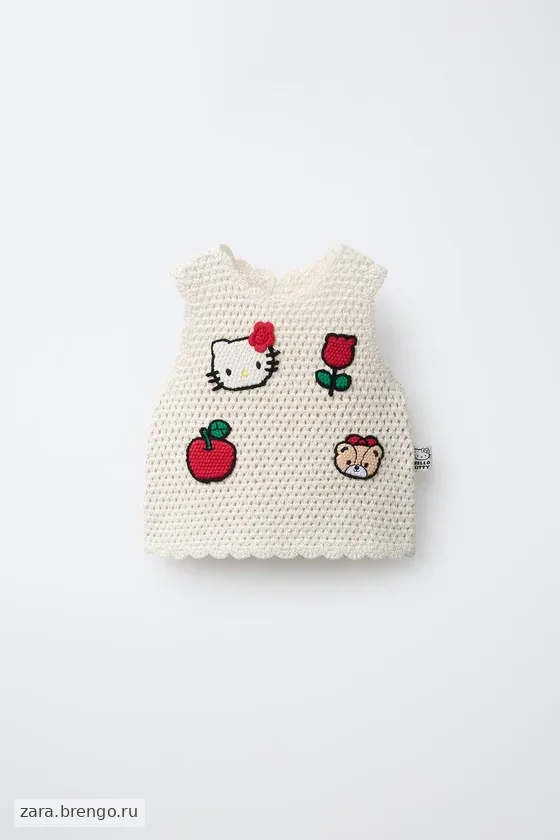 Вязаный топ с округлым вырезом hello kitty © sanrio