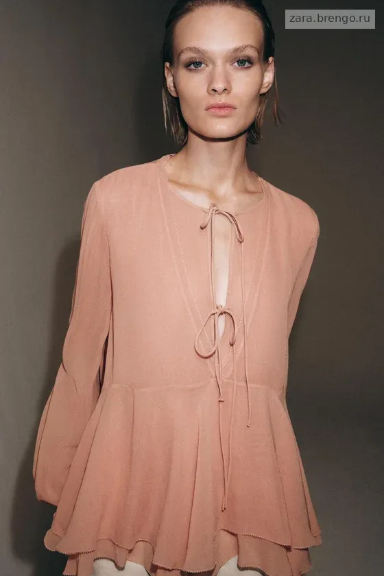 БЛУЗА С ВОЛАНАМИ — коллекция Zara «ZW»