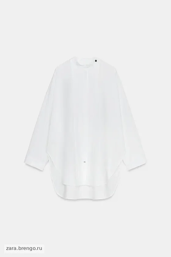 РУБАШКА ОВЕРСАЙЗ ИЗ ПОПЛИНА — коллекция Zara «ZW»