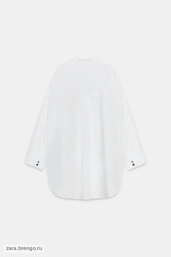 РУБАШКА ОВЕРСАЙЗ ИЗ ПОПЛИНА — коллекция Zara «ZW»