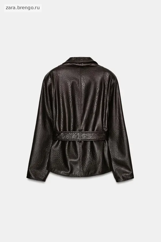 КУРТКА ИЗ ИСКУССТВЕННОЙ КОЖИ С ПОЯСОМ — коллекция Zara «ZW»