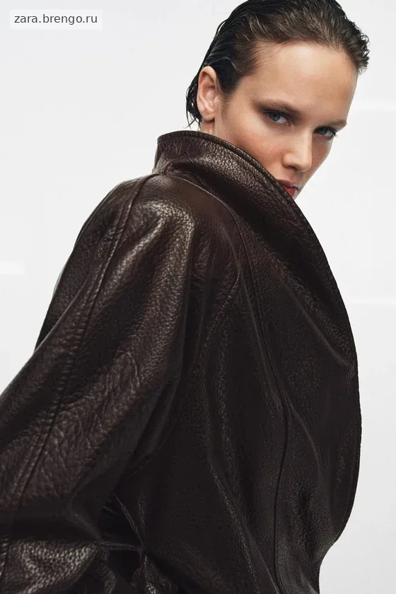 КУРТКА ИЗ ИСКУССТВЕННОЙ КОЖИ С ПОЯСОМ — коллекция Zara «ZW»