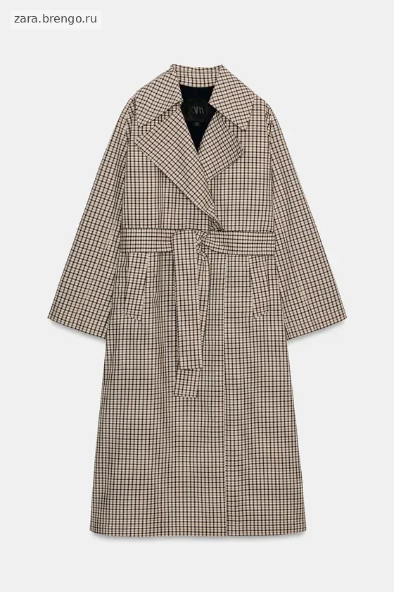 ТРЕНЧ ОВЕРСАЙЗ В КЛЕТКУ — коллекция Zara «ZW»