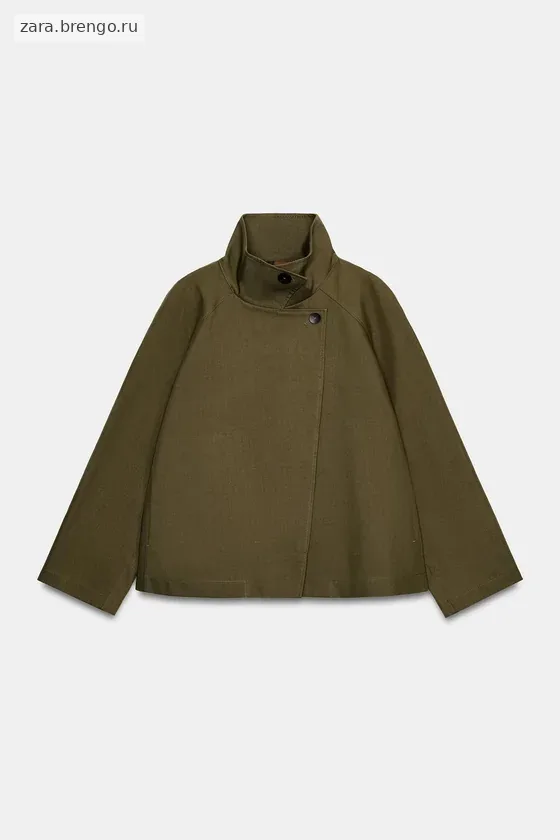 КОРОТКИЙ ТРЕНЧ С ВЫСОКИМ ВОРОТНИКОМ — коллекция Zara «ZW»