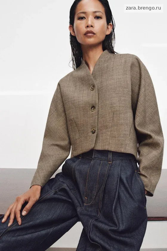 КОРОТКАЯ КУРТКА ИЗ ШЕРСТИ — коллекция Zara «ZW»