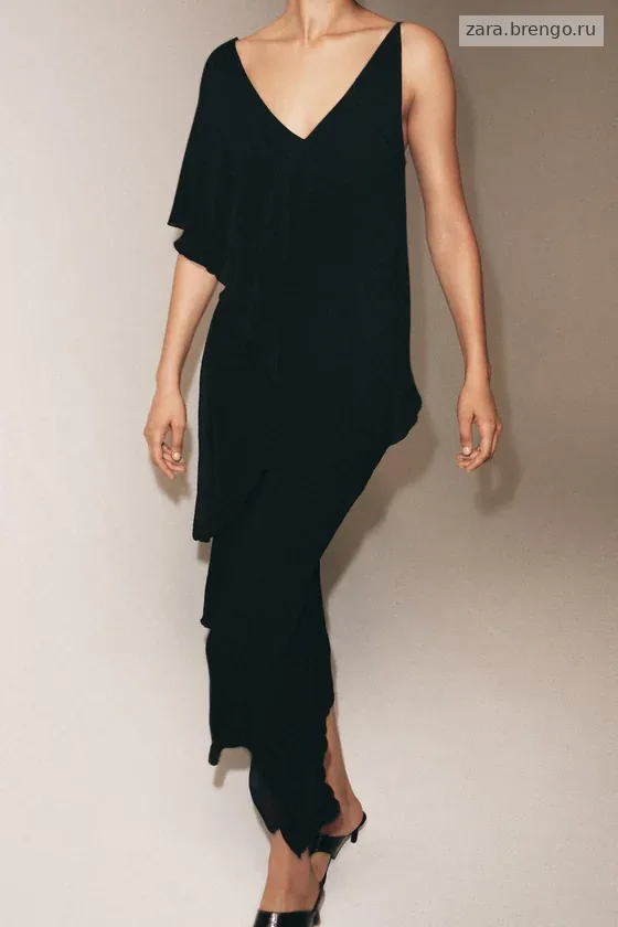 АСИММЕТРИЧНОЕ ПЛАТЬЕ МИДИ — коллекция Zara «ZW»