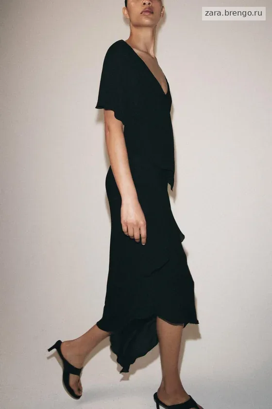 АСИММЕТРИЧНОЕ ПЛАТЬЕ МИДИ — коллекция Zara «ZW»