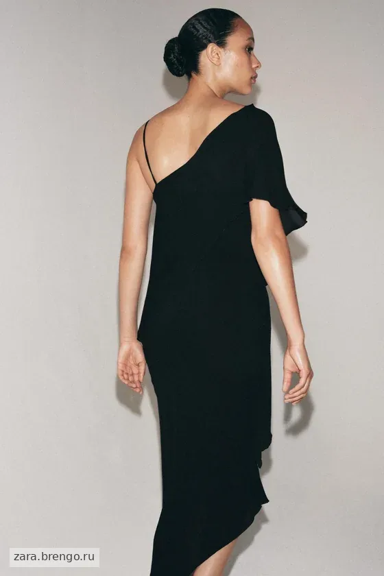 АСИММЕТРИЧНОЕ ПЛАТЬЕ МИДИ — коллекция Zara «ZW»