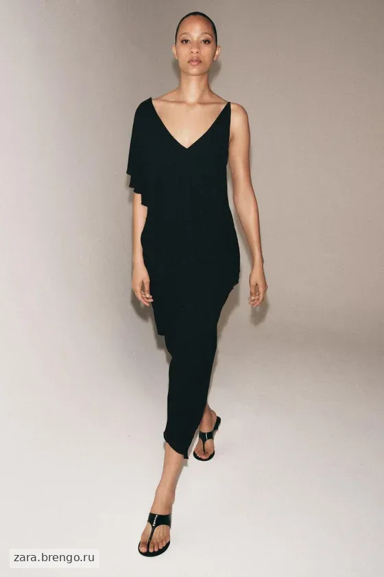 АСИММЕТРИЧНОЕ ПЛАТЬЕ МИДИ — коллекция Zara «ZW»