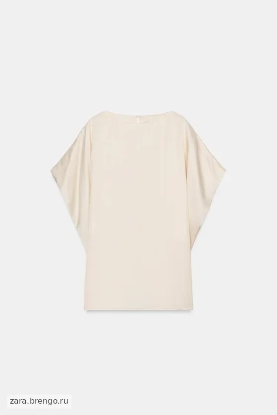 СТРУЯЩИЙСЯ ТОП С КОРОТКИМИ РУКАВАМИ — коллекция Zara «ZW»
