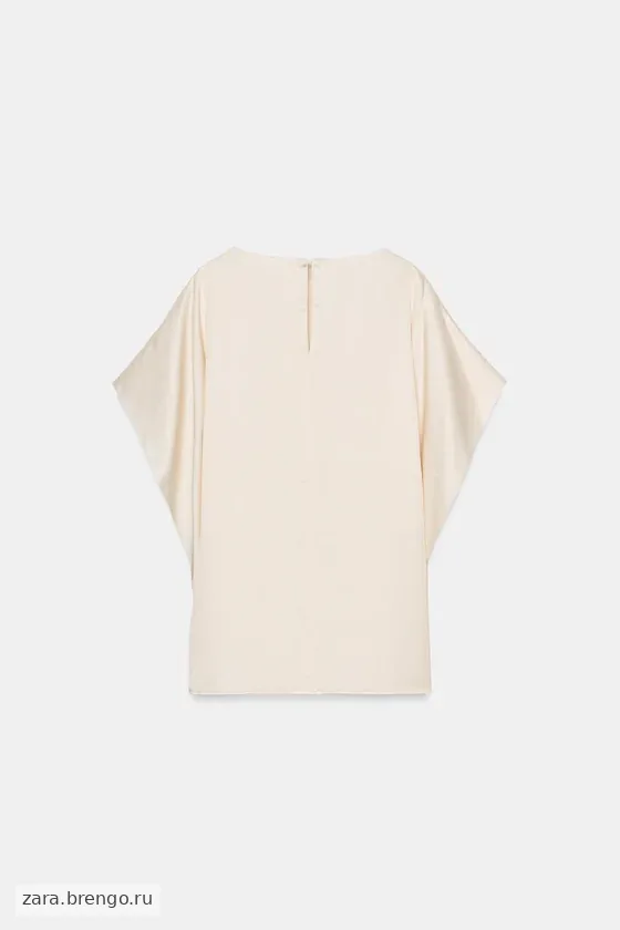 СТРУЯЩИЙСЯ ТОП С КОРОТКИМИ РУКАВАМИ — коллекция Zara «ZW»