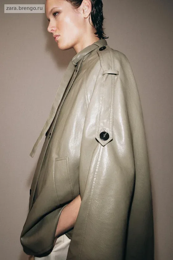 КУРТКА-НАКИДКА ИЗ ИСКУССТВЕННОЙ КОЖИ — коллекция Zara «ZW»