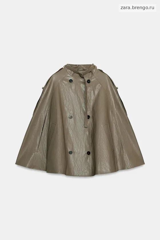 КУРТКА-НАКИДКА ИЗ ИСКУССТВЕННОЙ КОЖИ — коллекция Zara «ZW»