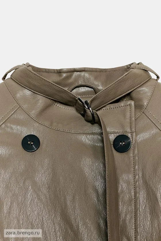 КУРТКА-НАКИДКА ИЗ ИСКУССТВЕННОЙ КОЖИ — коллекция Zara «ZW»