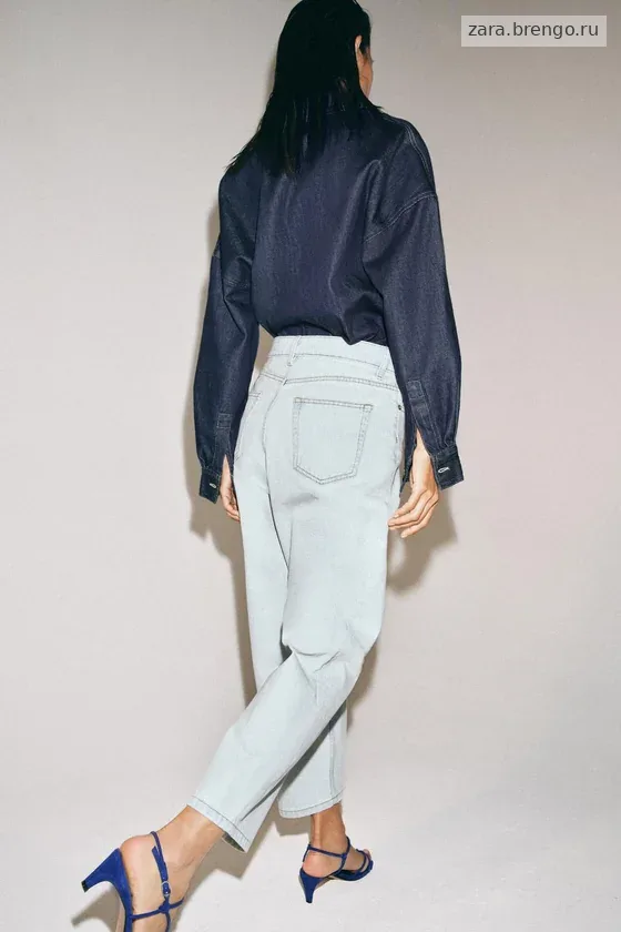 ЗАУЖЕННЫЕ ДЖИНСЫ СО СРЕДНЕЙ ПОСАДКОЙ — коллекция Zara «ZW»