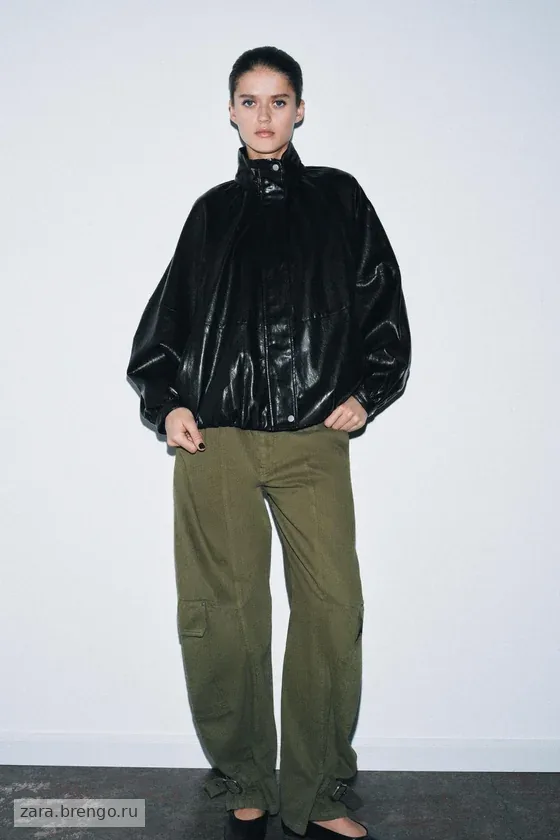 БОМБЕР ИЗ ИСКУССТВЕННОЙ КОЖИ — коллекция Zara «ZW»