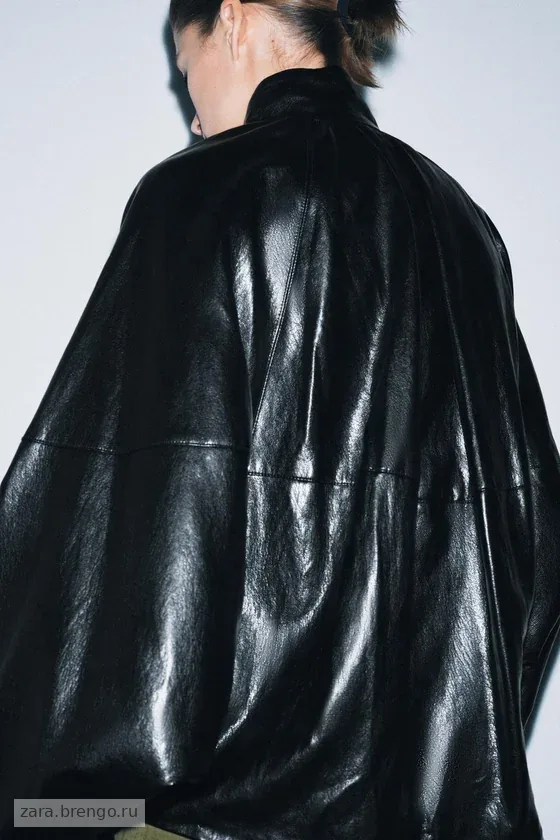 БОМБЕР ИЗ ИСКУССТВЕННОЙ КОЖИ — коллекция Zara «ZW»