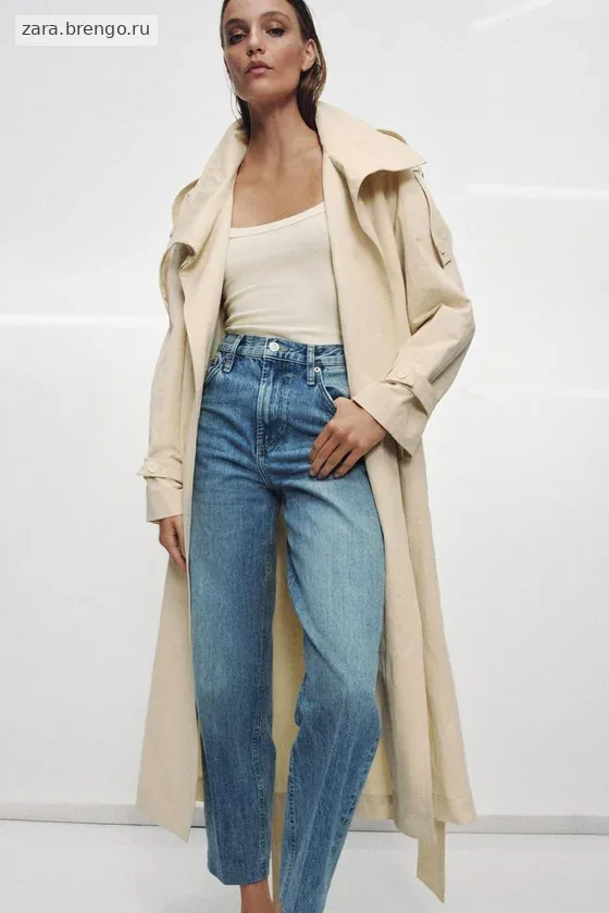 ЗАУЖЕННЫЕ ДЖИНСЫ С ВЫСОКОЙ ПОСАДКОЙ — коллекция Zara «ZW»