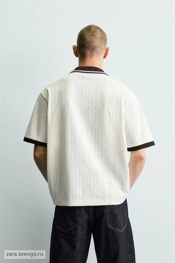 ВЕРТИКАЛЬНОЕ ПОЛО JACQUARD С ВЫШИВКОЙ
