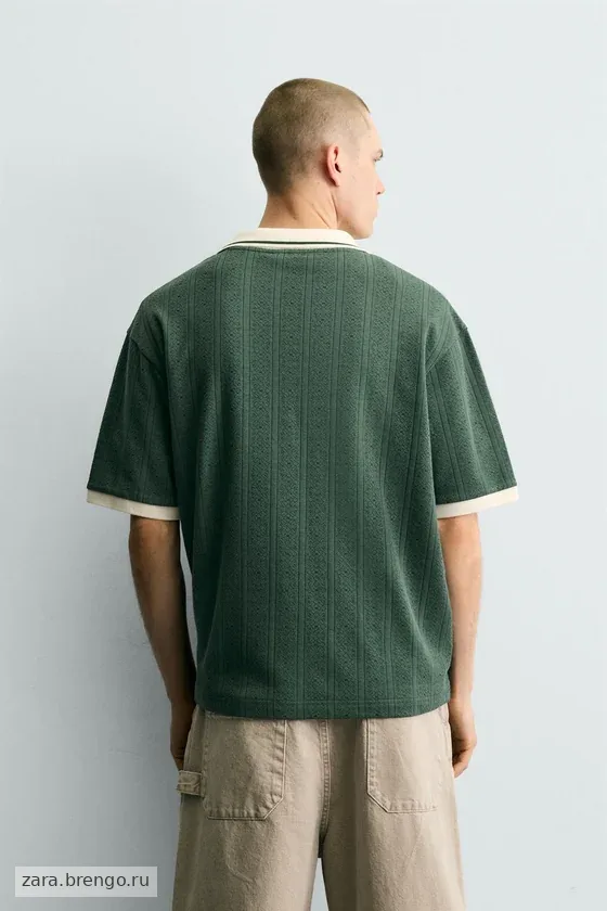 ВЕРТИКАЛЬНОЕ ПОЛО JACQUARD С ВЫШИВКОЙ