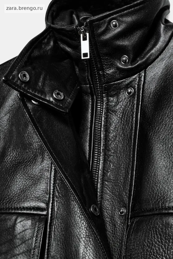 КОЖАНАЯ КУРТКА С КАРМАНАМИ — коллекция Zara «ZW» лимитированная серия
