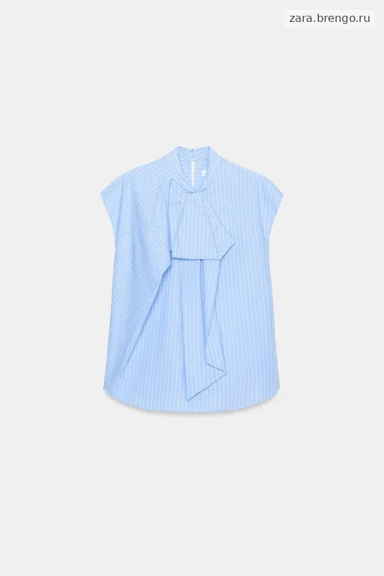 РУБАШКА В ПОЛОСКУ С ЗАВЯЗКАМИ — коллекция Zara «ZW»