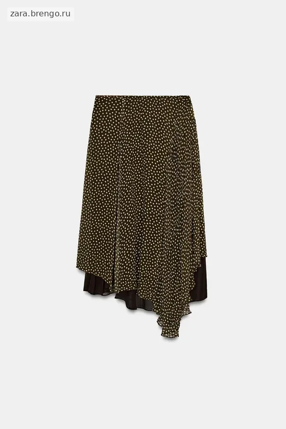 ЮБКА АСИММЕТРИЧНОГО КРОЯ В ГОРОШЕК — коллекция Zara «ZW»