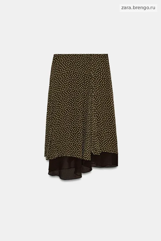 ЮБКА АСИММЕТРИЧНОГО КРОЯ В ГОРОШЕК — коллекция Zara «ZW»