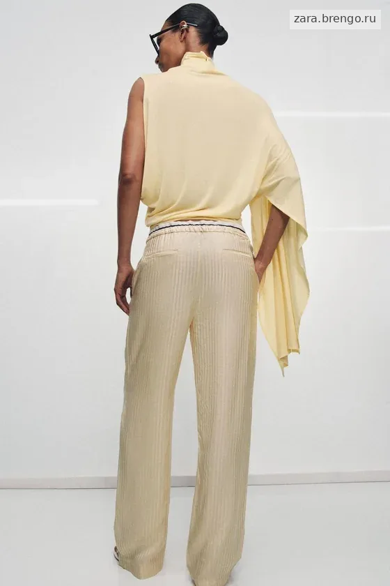 ЖАККАРДОВЫЕ БРЮКИ В ПИЖАМНОМ СТИЛЕ — коллекция Zara «ZW»