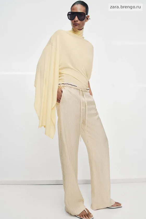 ЖАККАРДОВЫЕ БРЮКИ В ПИЖАМНОМ СТИЛЕ — коллекция Zara «ZW»