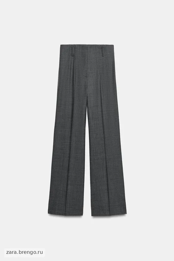 БРЮКИ ИЗ ШЕРСТИ С ВЫСОКОЙ ПОСАДКОЙ — коллекция Zara «ZW»