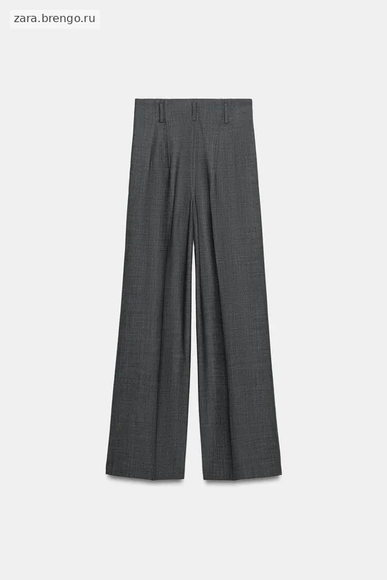 БРЮКИ ИЗ ШЕРСТИ С ВЫСОКОЙ ПОСАДКОЙ — коллекция Zara «ZW»