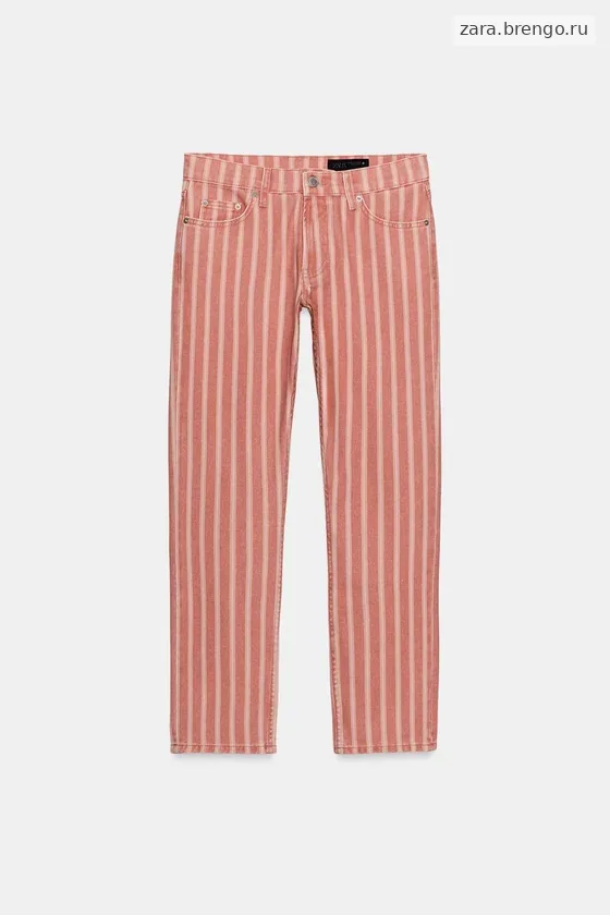 ДЖИНСЫ  СО СРЕДНЕЙ ПОСАДКОЙ И ПОЛОСКАМИ — коллекция Zara «ZW»