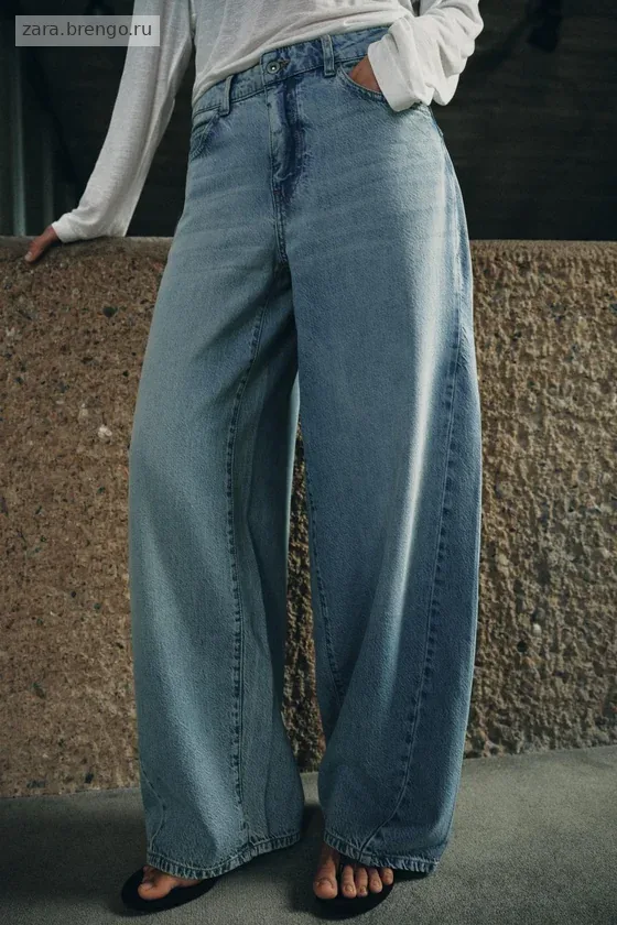 ДЖИНСЫ коллекция Zara «ZW» LOOSE  СО СРЕДНЕЙ ПОСАДКОЙ