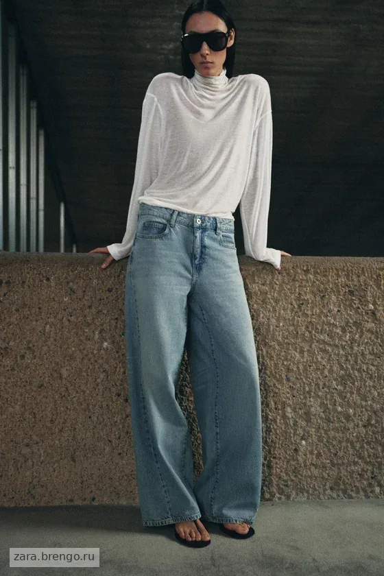 ДЖИНСЫ коллекция Zara «ZW» LOOSE  СО СРЕДНЕЙ ПОСАДКОЙ