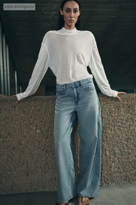 ДЖИНСЫ коллекция Zara «ZW» LOOSE  СО СРЕДНЕЙ ПОСАДКОЙ