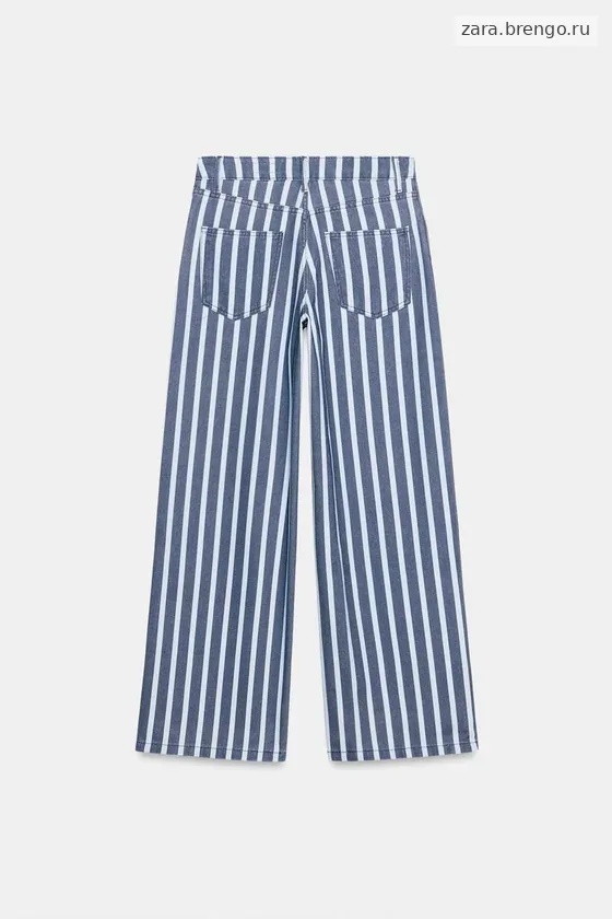 ДЖИНСЫ коллекция Zara «ZW» LOOSE СО СРЕДНЕЙ ПОСАДКОЙ И ПОЛОСКАМИ